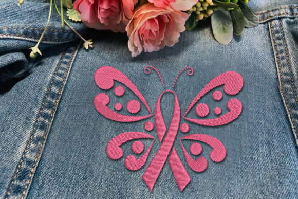 Butterfly Breast Cancer Ribbon