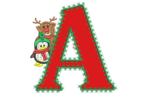 Christmas Font Letter A