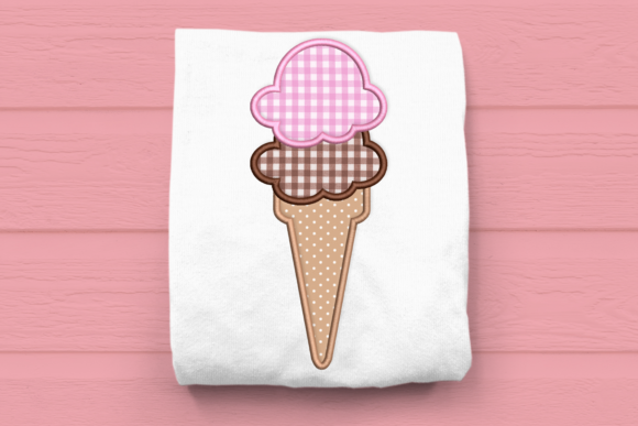 Ice Cream Double Scoop Applique