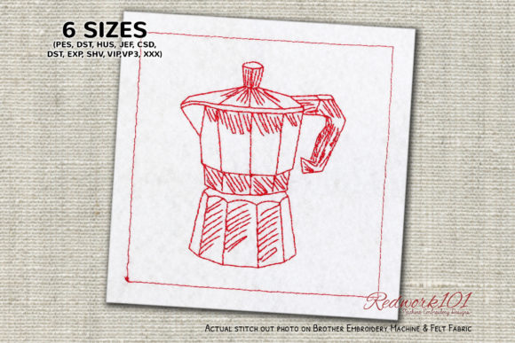 Moka Coffee Pot Embroidery Design Review