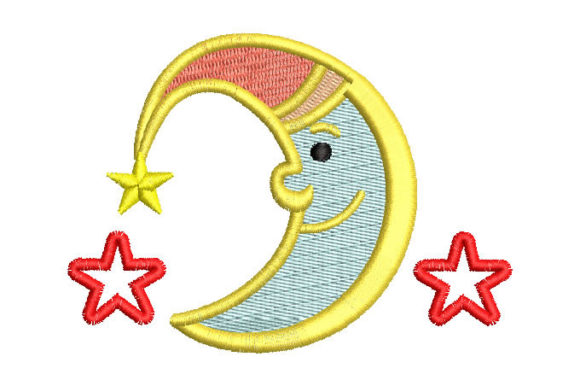 Moon with Stars: A Thoughtful Embroidery Design for Meaningful Gifts