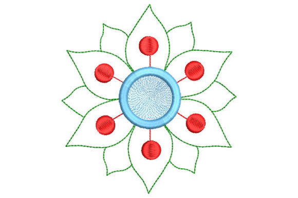 Outlined Colorful Flower