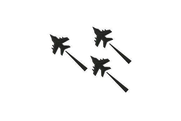 Silhouette Jets: A Sharp, Modern Embroidery Design for Meaningful Gifts