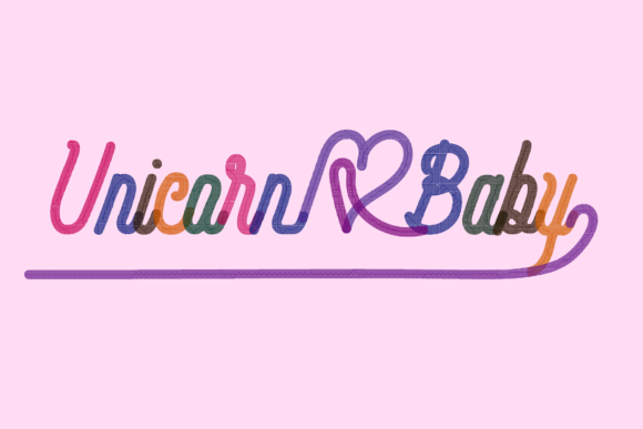 Unicorn Baby Lettering: A Playful Holiday Embroidery Pick